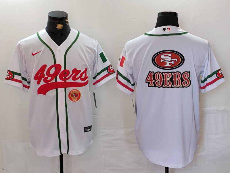 Men San Francisco 49ers Blank White Joint Name 2024 Nike Limited NFL Jersey style 7035->san francisco 49ers->NFL Jersey